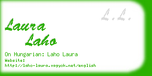 laura laho business card